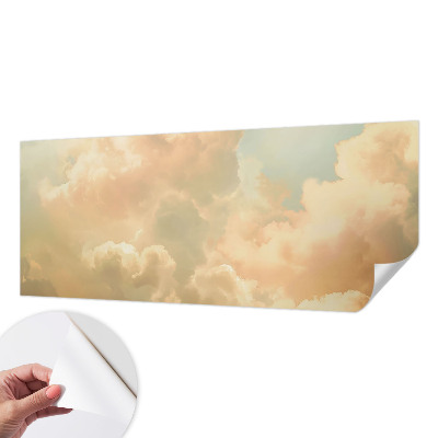 Self-adhesive photo wallpaper with an ethereal cloud motif