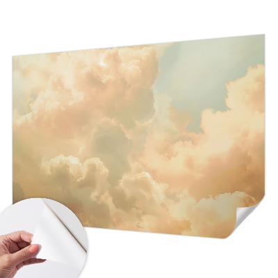 Self-adhesive photo wallpaper with an ethereal cloud motif