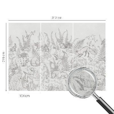 Stick-on wall mural Forest animals