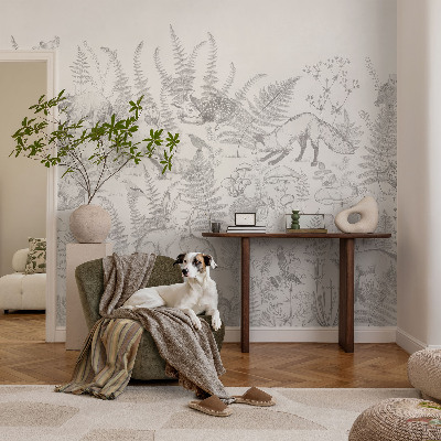 Stick-on wall mural with a forest animals design