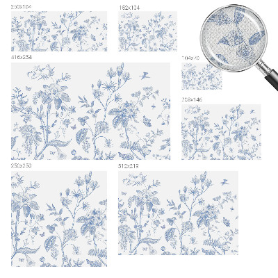 Removable wall mural wallpaper with a floral pattern