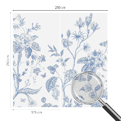 Removable wall mural wallpaper with a floral pattern