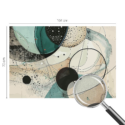 Peel and stick wall mural for kids' room with colorful circles design
