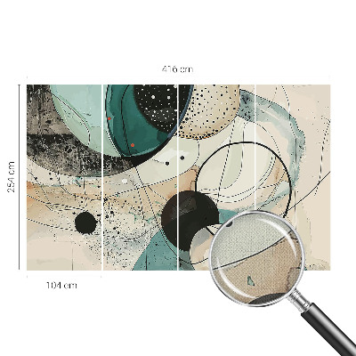 Peel and stick wall mural for kids' room Colorful circles