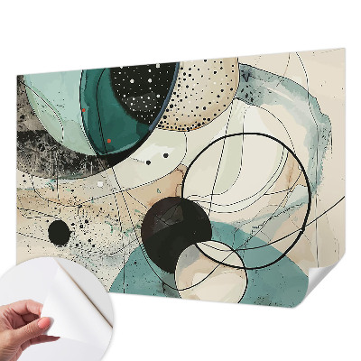 Peel and stick wall mural for kids' room Colorful circles