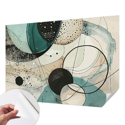 Peel and stick wall mural for kids' room Colorful circles