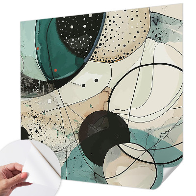 Peel and stick wall mural for kids' room Colorful circles