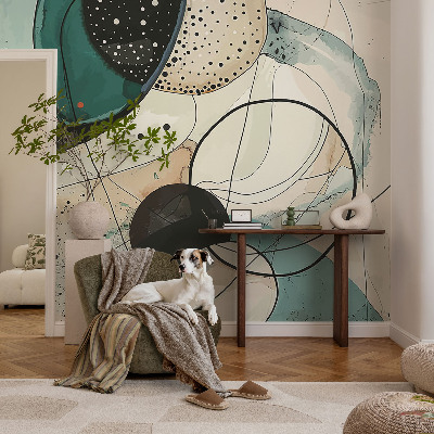 Peel and stick wall mural for kids' room Colorful circles