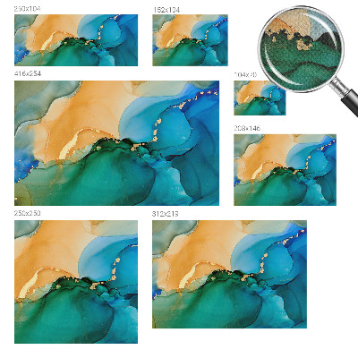 3D wall mural with colorful wave design