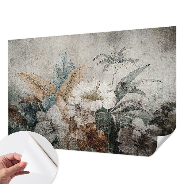 Peel and stick wall mural for living room Flower Dream