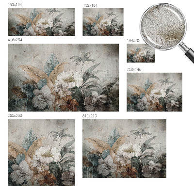 Peel and stick wall mural for living room with a Flower Dream design
