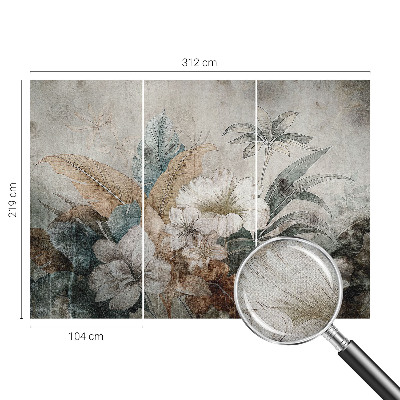 Peel and stick wall mural for living room Flower Dream