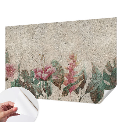 3D photo wallpaper mural with a subtle floral motif