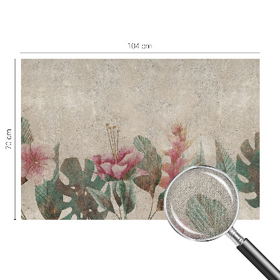3D photo wallpaper mural with a subtle floral motif