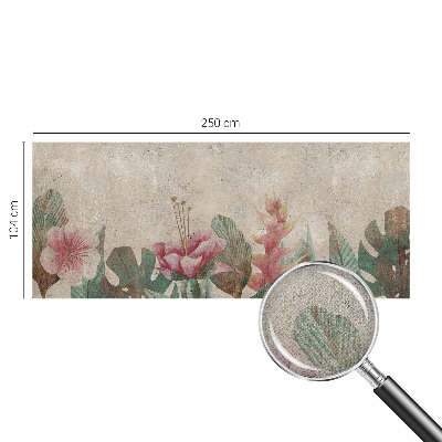 3D photo wallpaper mural with a subtle floral motif