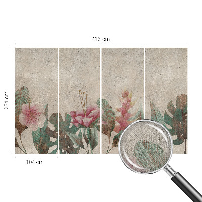 3D photo wallpaper mural Subtle flora