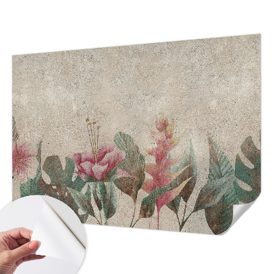 3D photo wallpaper mural with a subtle floral motif