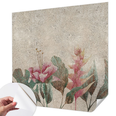 3D photo wallpaper mural with a subtle floral motif