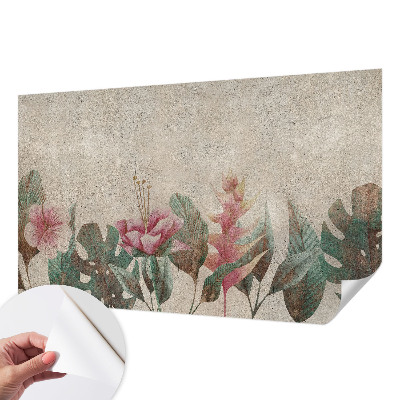 3D photo wallpaper mural with a subtle floral motif
