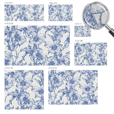 Peel and stick wall mural with flower branch design for bedroom