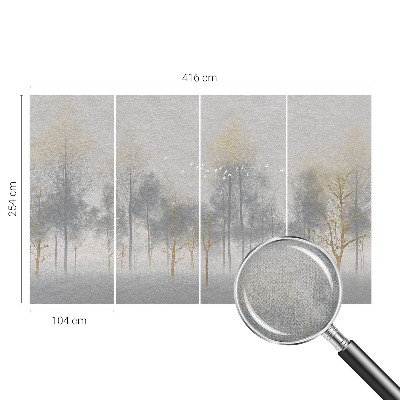 Children's wall mural with a forest harmony design