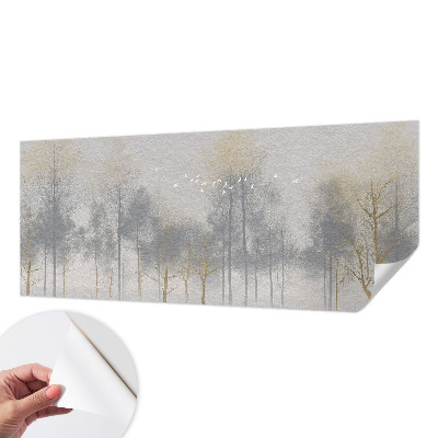 Children's wall mural with a forest harmony design