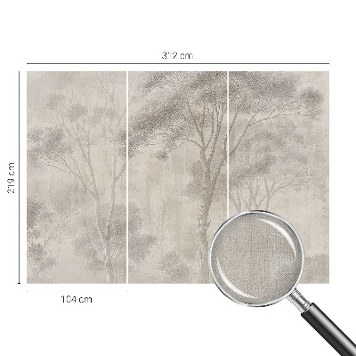 Baby room wall mural with a stylish harmonious design