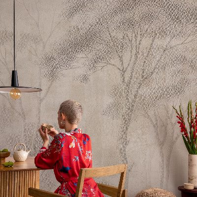 Baby room wall mural with a stylish harmonious design