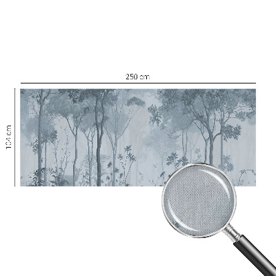 Self-adhesive wall mural with a mystic forest motif