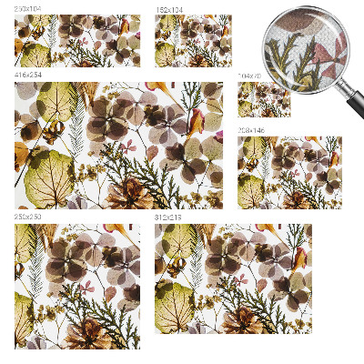 Removable wall mural wallpaper with a natural composition