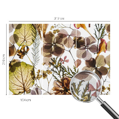 Removable wall mural wallpaper with a natural composition