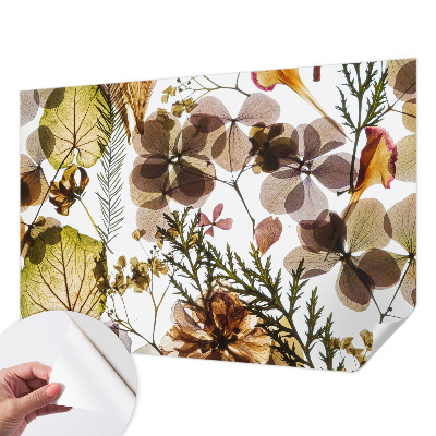 Removable wall mural wallpaper with a natural composition
