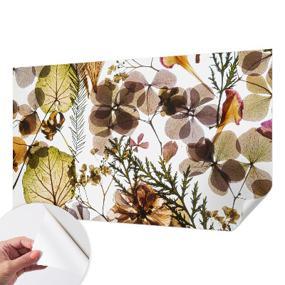 Removable wall mural wallpaper with a natural composition