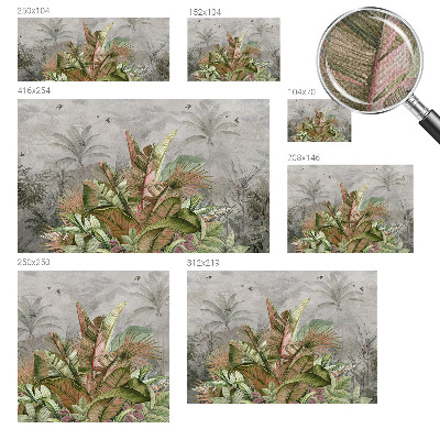 Peel and stick wall mural for bedroom Exotic jungle