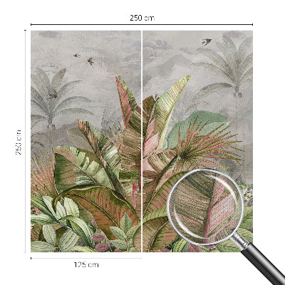 Peel and stick wall mural for bedroom Exotic jungle