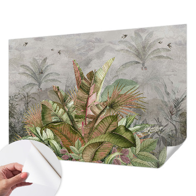 Peel and stick wall mural for bedroom Exotic jungle