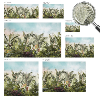 Peel and stick wall mural for living room Tropical paradise