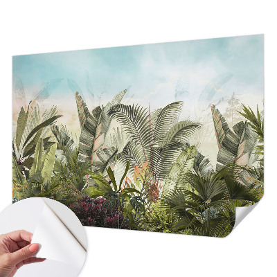 Peel and stick wall mural for living room Tropical paradise