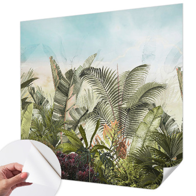 Peel and stick wall mural for living room Tropical paradise