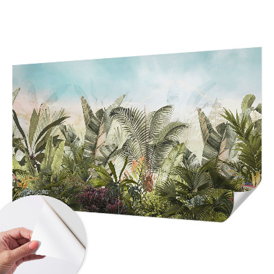 Peel and stick wall mural for living room Tropical paradise