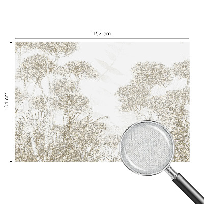 Peel and stick wall mural for kids' room with tropical vegetation design