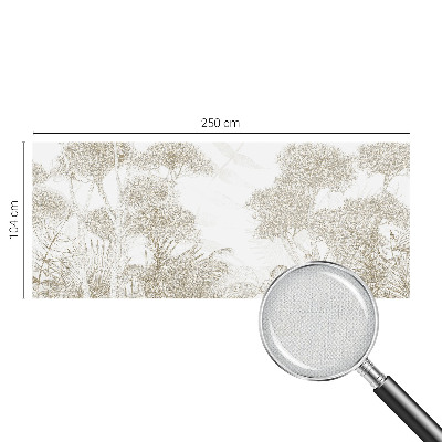 Peel and stick wall mural for kids' room with tropical vegetation design