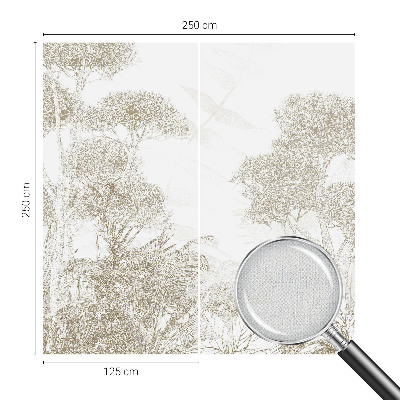 Peel and stick wall mural for kids' room with tropical vegetation design