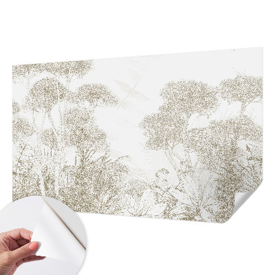 Peel and stick wall mural for kids' room Tropical vegetation