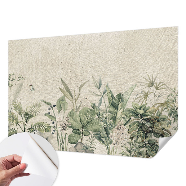 3D photo wallpaper mural with a tropical jungle design