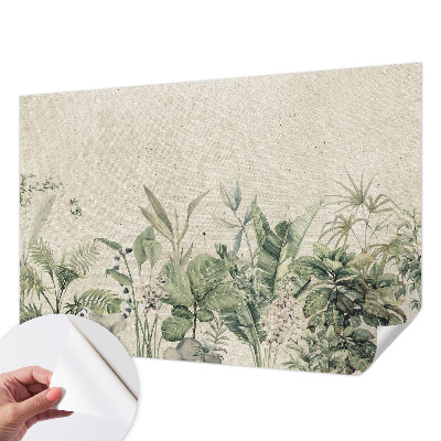 3D photo wallpaper mural with a tropical jungle design