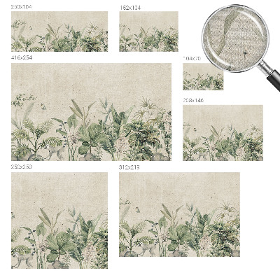 3D photo wallpaper mural with a tropical jungle design