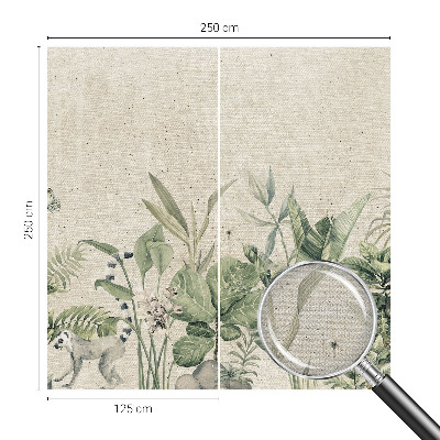 3D photo wallpaper mural with a tropical jungle design