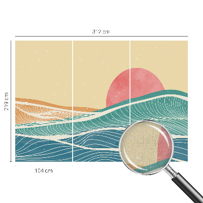 3D wall mural Sea waves