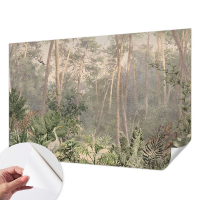 Children's wall mural with a natural harmony design